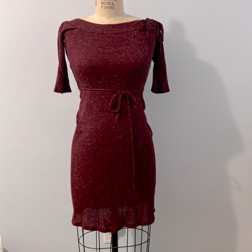 🆕BCBG Max Azria size S Ruby colored sweater dress